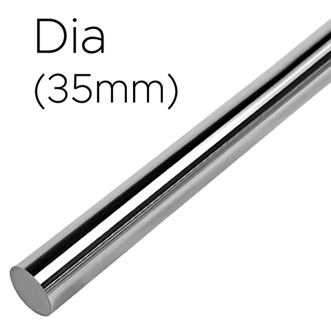 35mm Dia - Stainless Steel 304 Round Bars - Metric - 6 feet